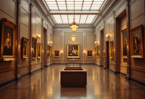 Artistic representation of American presidential portraits