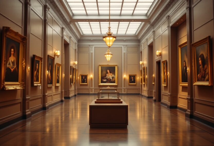 Artistic representation of American presidential portraits