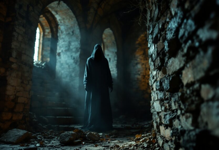 Christopher Landon during a film shoot in horror genre