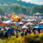 Crowd enjoying music and art at Coachella 2025 festival