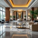 Luxury hotel staff managing a crisis situation
