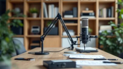 Visual representation of podcast evolution from audio to video