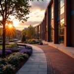 University students discussing federal funding effects