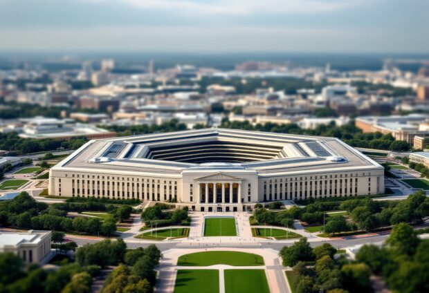 Glam room at the Pentagon showcasing modern design