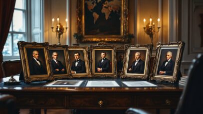 A collage showcasing presidential photography evolution