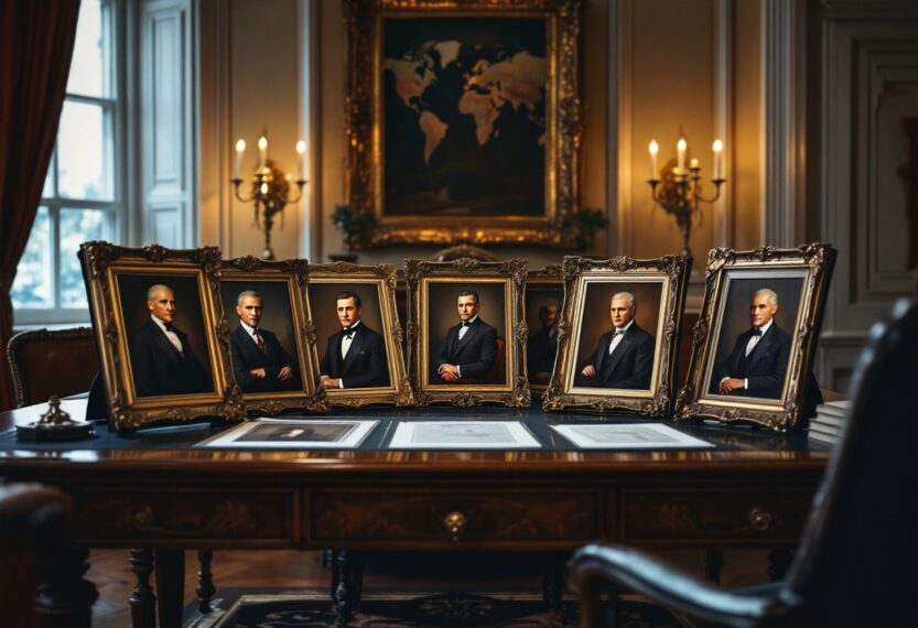 A collage showcasing presidential photography evolution