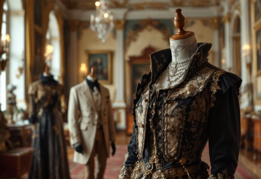 A collage of royal fashion styles from different eras