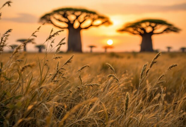 A stunning view of wildlife coexisting with urban development in East Africa