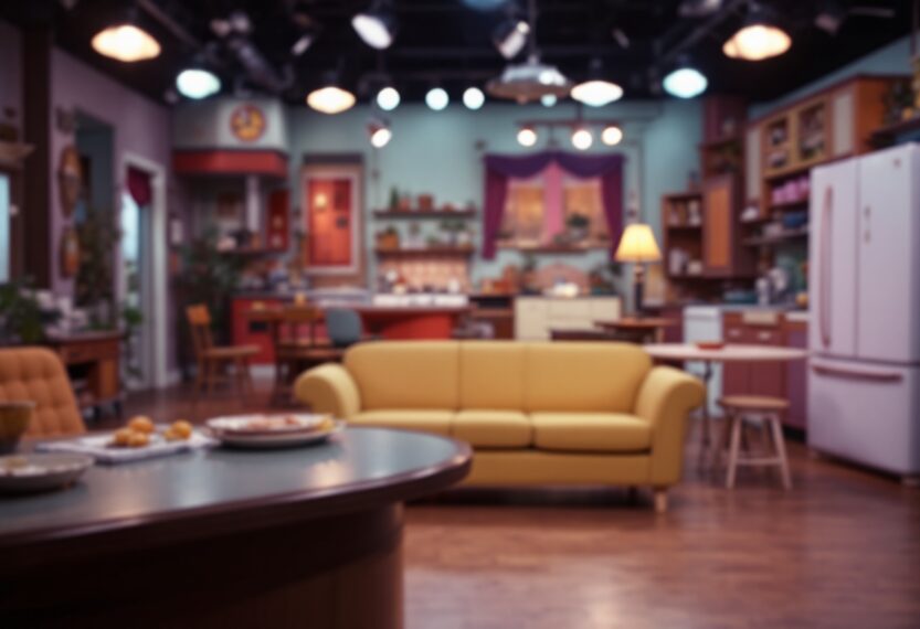 Cast and crew of I Love Lucy during a filming session