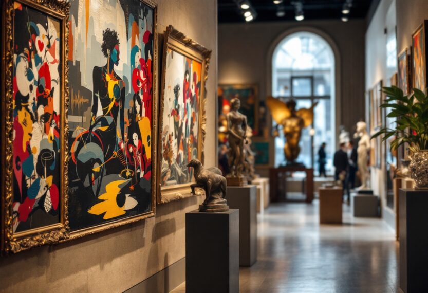 Contemporary art auction scene in New York City