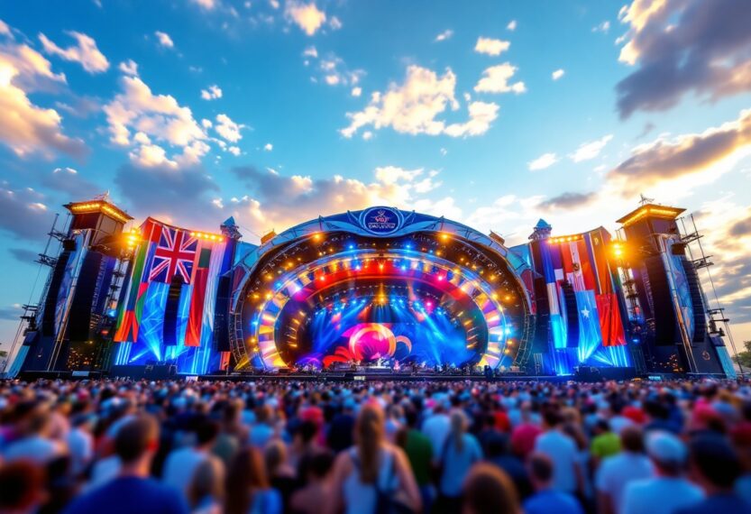 Colorful performance at the Eurovision Song Contest