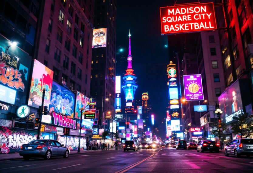 Fans celebrating New York basketball culture