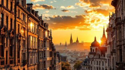 A traveler exploring diverse cultures and landscapes