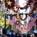 Trump celebrating his birthday with a military parade