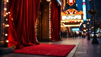 Diverse performers celebrating talent on Broadway stage