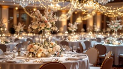 Elegant setting of the Czech gala dinner event