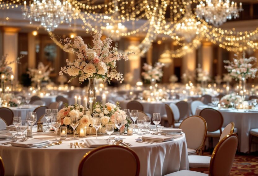 Elegant setting of the Czech gala dinner event