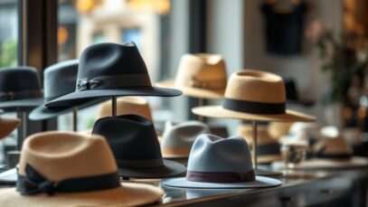 Stylish hats showcasing modern fashion trends