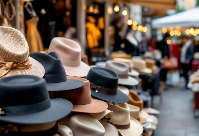 A stylish collection of modern hats in fashion