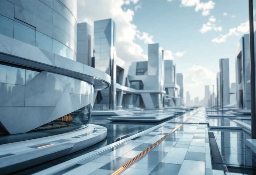 Conceptual image of the ambitious Praxis city design