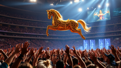 beyonce surprises fans with a floating horse at cowboy carter tour 1752351514