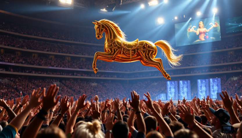 beyonce surprises fans with a floating horse at cowboy carter tour 1752351514
