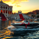 the chicest venice film festival entrances on water python 1756345378