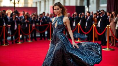 jodie turner smith shines in stunning couture at tron ares premiere python 1758913474