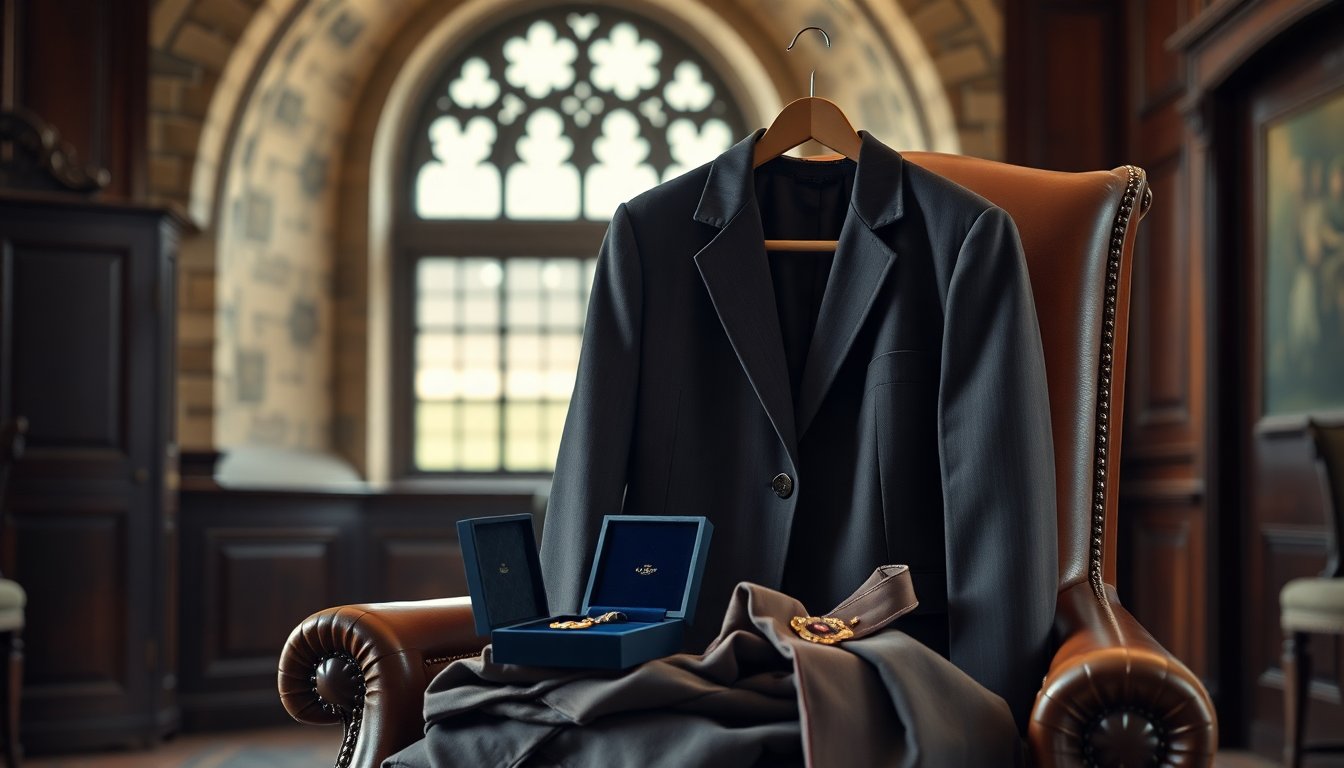 Carey Mulligan's CBE look: tailored jacket and barrel-leg trousers