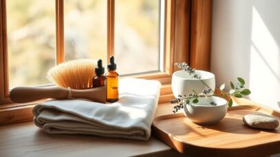 Dry brushing and essential oils to support lymphatic health after 60