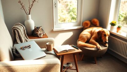 How to work from home with pets: practical tips for women over 60