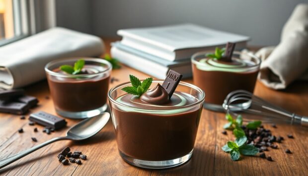 Silky mint chocolate mousse recipe from Lucie Franc de Ferriere