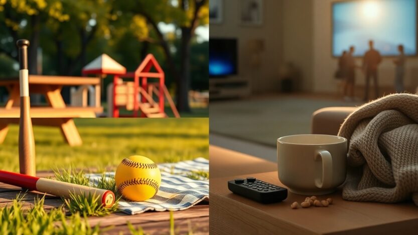 Weekend plans: park play and a cozy watch session