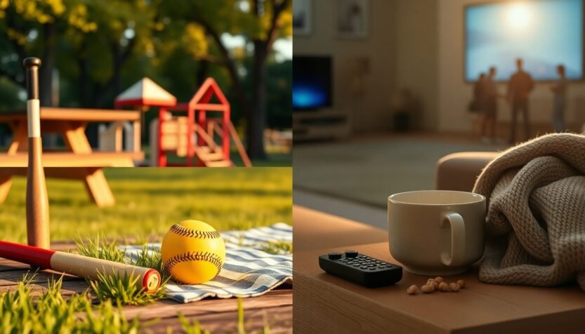 Weekend plans: park play and a cozy watch session