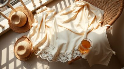 How to wear a lace-trim silk skirt this summer
